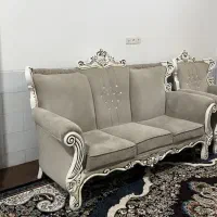مبل ۷ نفره نیم استیل (نیمه سلطنتی )