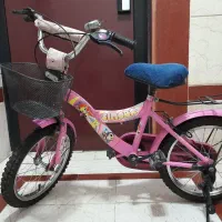 دوچرخه دخترانه صورتی بچگانه سایز ۱۶
