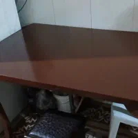 میز ناهارخوری چوبی مستطیلی بدون صندلی
