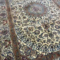 جفت فرش ۹ متری نایین گل ابریشم