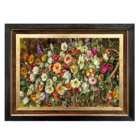 تابلوفرش چاپی طرح سبد گل بهاری کد ۵۰۲۲