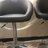 صندلی چرم  جک دار چرخشی
