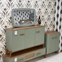 ست کامل آینه کنسول پرنس سبز زرکالا مدل 8