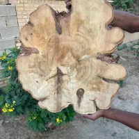 گل میز چوب طبیعی رزین جلو مبلی