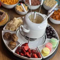 ظرف فوندو خوری شکلات و پنیر- مناسب هدیه و جهاز