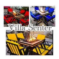 میز و صندلی باغی/صندلی روستیک مثلث ویلایی رستوران