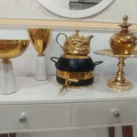 کتری قوری و سرویس پذیرایی طلایی