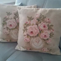 ست رانر و کوسن و گلدان