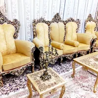 ست مبل سلطنتی۹نفره+ شزلون +ویترین+ناهارخوری* آک