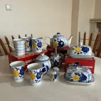 سرویس چینی ظروف گل‌پنبه‌ای