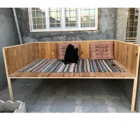 تخت فلزی چوبی