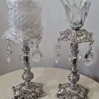 آینه و دو شمعدان و کنسول عروس(جنس برنجی)