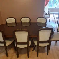 ست مبلمان ۹ نفره و میز ناهار خوری ۸ نفره