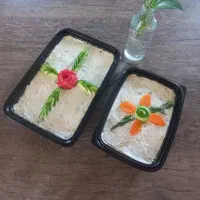 سالاد الویه و ماکارونی خانگی،کشک و بادمجان،دسر.ژله