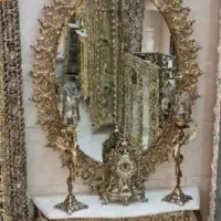 اینه شمعدان برنز