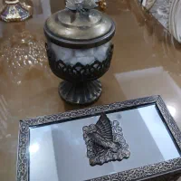 جا چاقودرب آینه دار و پایه دار  و قندون ست