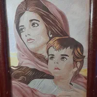تابلو سوزنی ابریشم کار دست