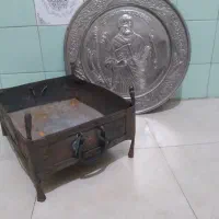منقل فولادی قدیمی سینی دیوار کوب مس قدیمی حراج