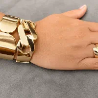 دستبند های النگویی طرح طلا