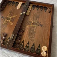 تخته نرد و شطرنج چوب بلوط قفلدار