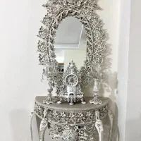 فروش آیینه و شمعدان زیبا  و تنگ وگلدان شیشه ای