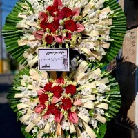 تاج گل تسلیتی و سوگواری مدل فالمدار بازارگل محلاتی