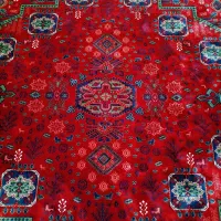 فرش لاکی سبز طرح درختی