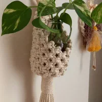 آویز گل مکرومه