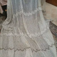 پرده  تور دوخته شده و اماده بت یالان و یراق