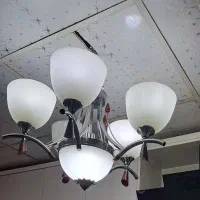 لوستر ۶ شلعه استیل