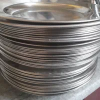صد عدد بشقاب استیل  مناسب مراسم ها و هیت ها ...