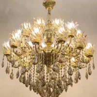 لوستر ۲۴شعله تمام برنز