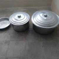 قابلمه روحی ۲ عدد و آبکش روحی و لگن روحی