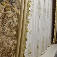 پرده فلت والان سنگدوزی پذیرایی