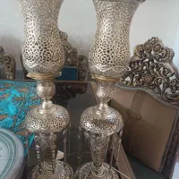 یک جفت لاله چراغ برنجی