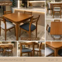 میز ناهارخوری ۴ نفره چوب نفیس در حد نو
