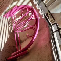 تخت فرفوژه صورتی باکفی فلزی وچوبی