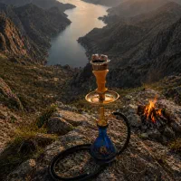 قلیان قدیمی برنجی به همراه کلیه لوازم