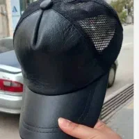 کلاه چرم طبیعی پشت تور جمبر
