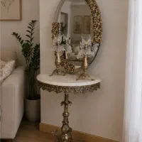 ست آینه و شمعدان و میز