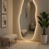 آینه بک لایت مدرن (دفرمه و قدی)