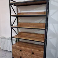تولید کتابخانه چوبی و فلزی کد ۱۱