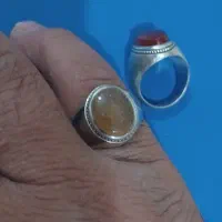 انگشتر نقره عقیق یمنی اصل رگه دار