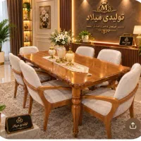 میز نهار خوری ۶ نفری کد۰۹۷۴۴۳ تولیدی میلاد