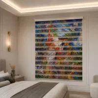 پرده زبرا طرح استاد فرشچیان در حد نو
