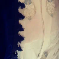 پرده حریر با والان مخمل