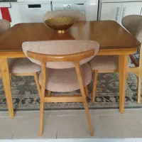 میز نهار خوری تمام چوب راش