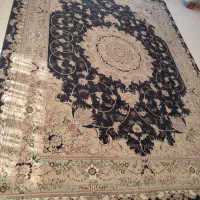فرش ماشینی کرم سورمه ای