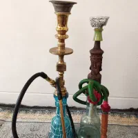 قلیون برنجی و چوبی