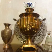 سماور زغالی قدیمی چراغ سه فیتیله عتیقه